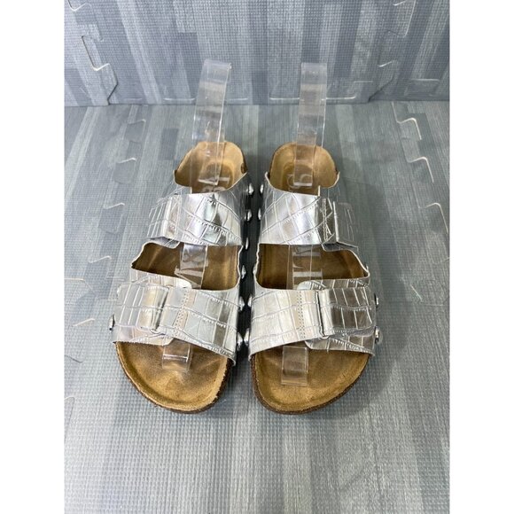 Sam & Libby Studded Slide Sandals – Women’s 5 Silver - Picture 2 of 10